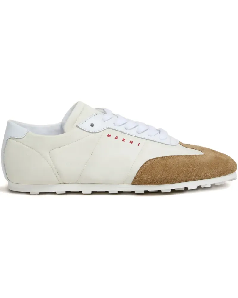 Marni Softy Soccer Sneakers mit Wildlederdetail - Weiß Weiß