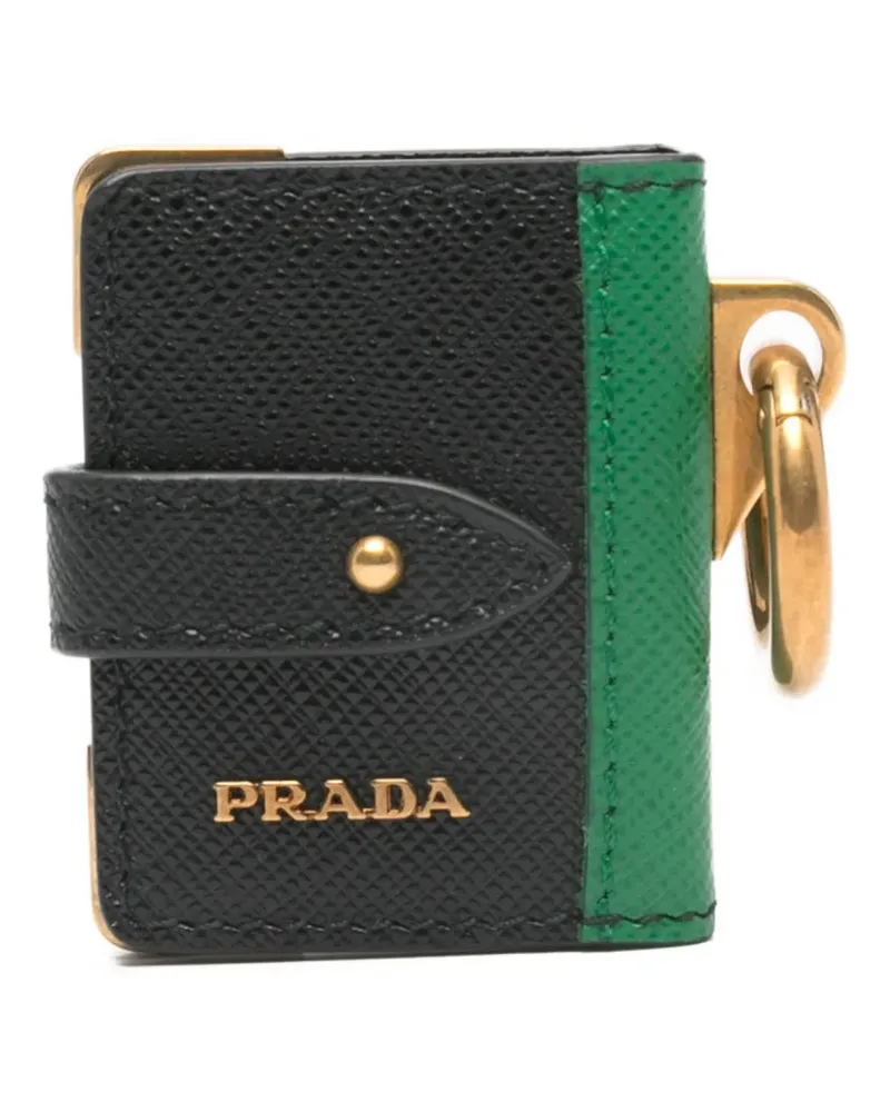 Prada Gepäckanhänger aus Saffiano-Leder - Schwarz Schwarz