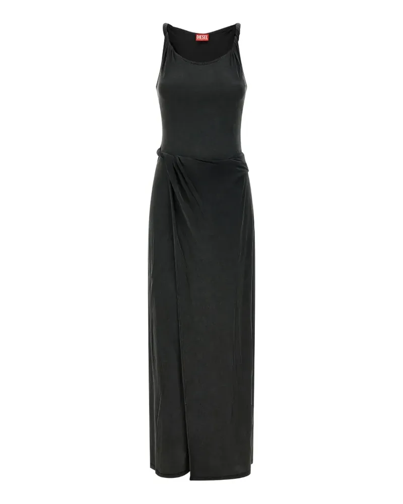 Diesel D-Estiga-S1 rolled strap délavé effect dress - Schwarz Schwarz