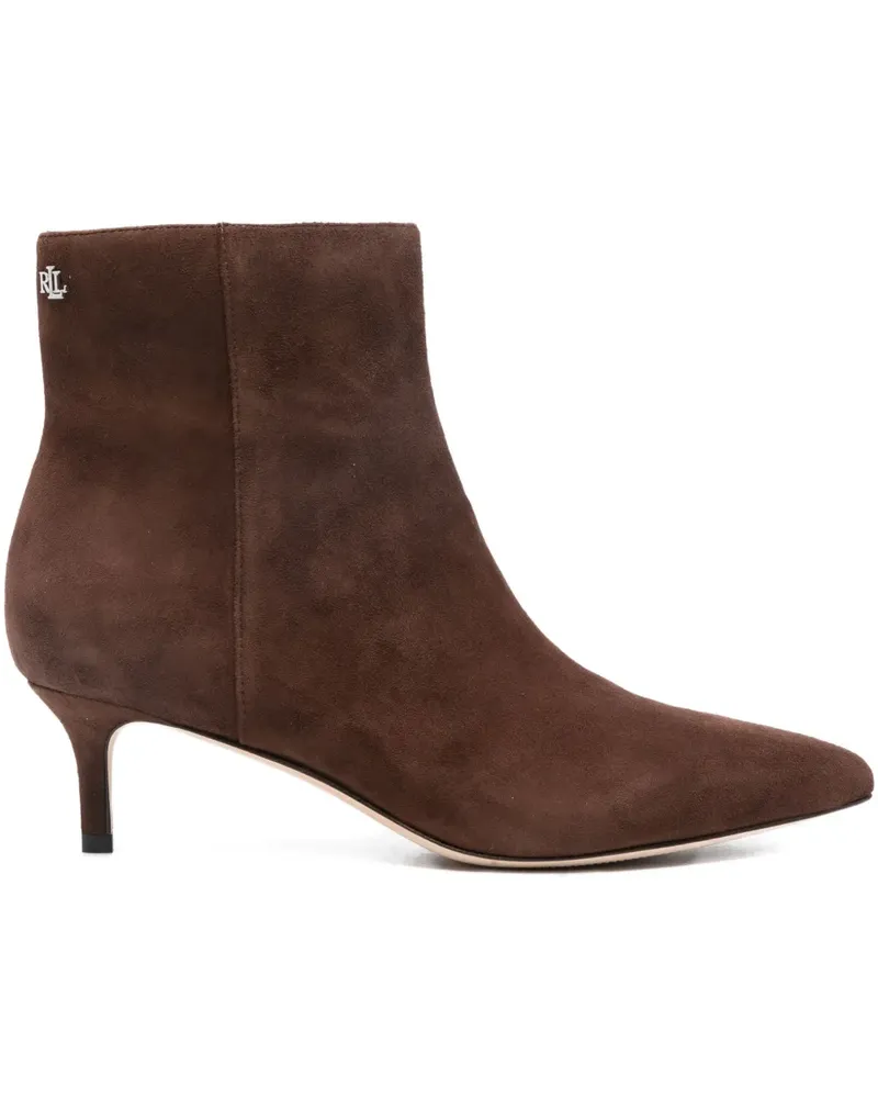 Ralph Lauren Wildlederstiefel mit spitzer Kappe 45mm - Braun Braun