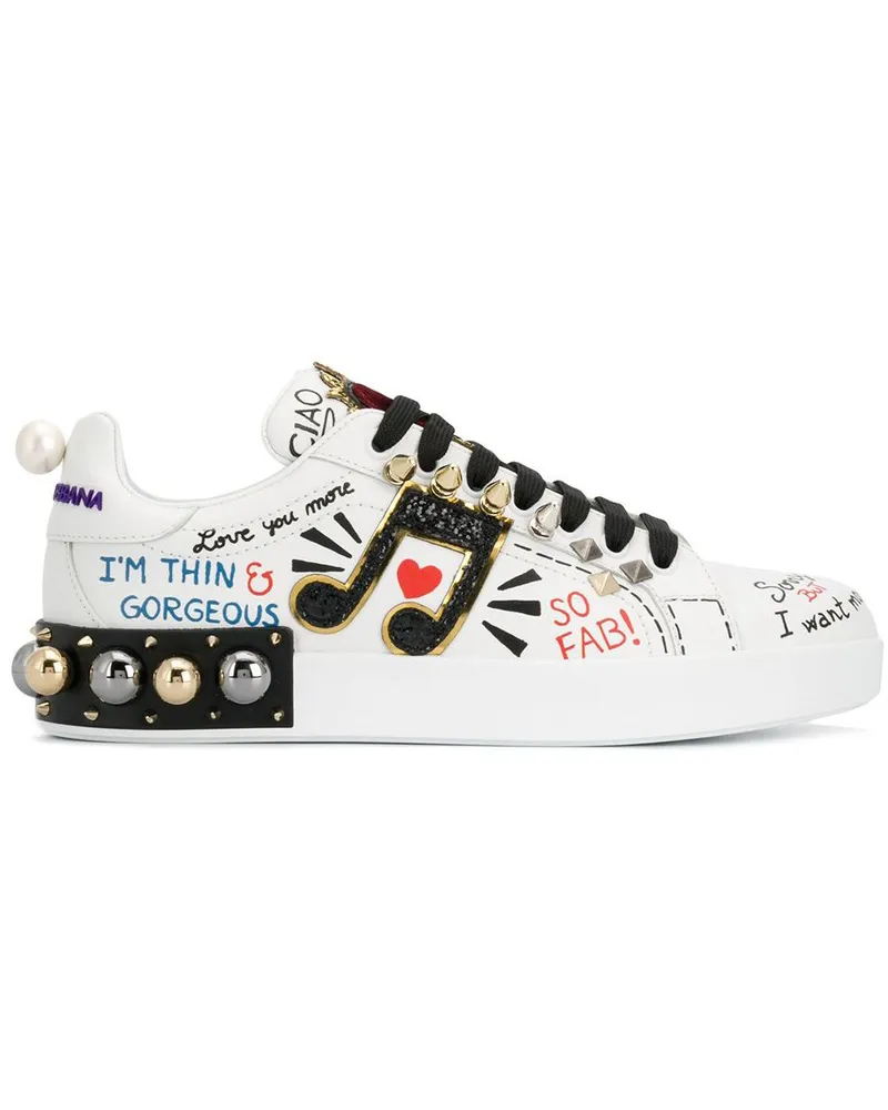 Dolce & Gabbana Portofino' Sneakers - Weiß Weiß