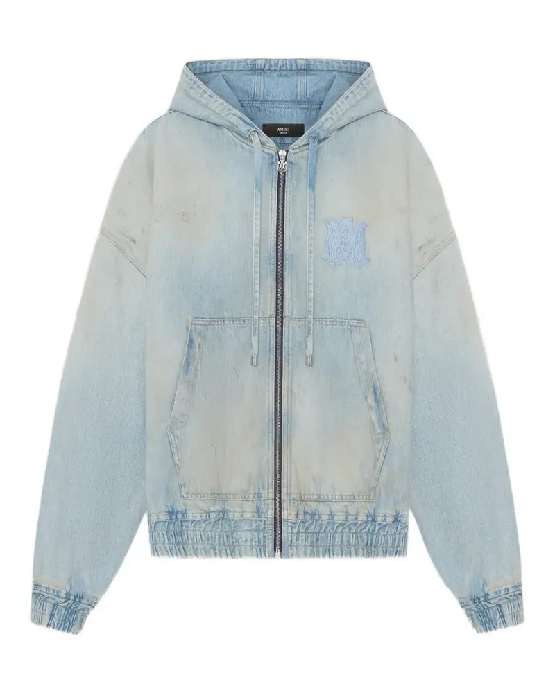 Amiri Kapuzenjacke mit MA-Applikation - Blau Blau