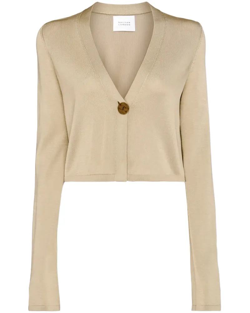 GALVAN Klassischer Cropped-Cardigan - Nude Nude