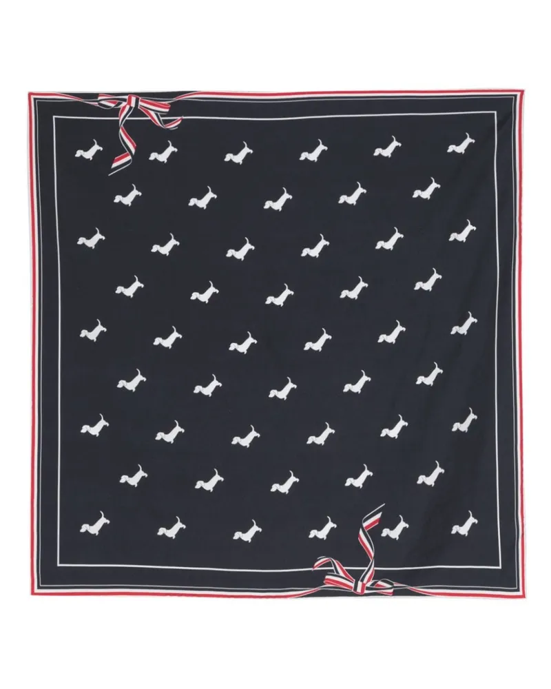 Thom Browne Hector Seidenschal - Blau Blau