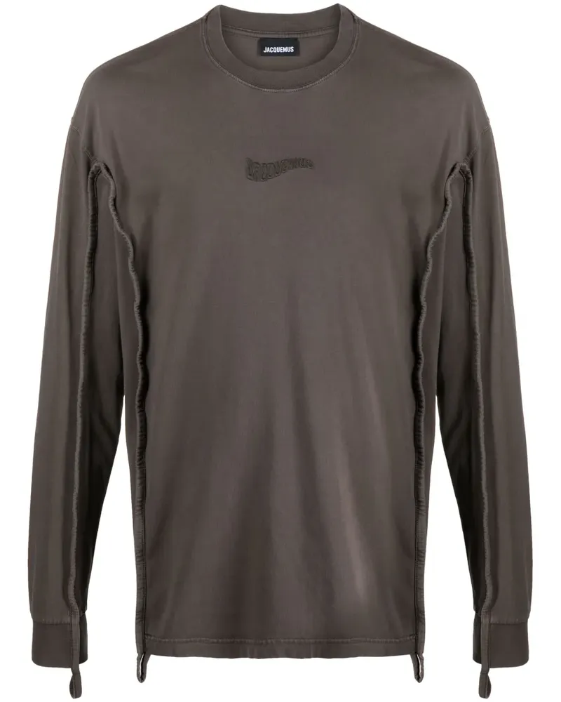 Jacquemus Camargue T-Shirt mit Paspeln - Braun Braun