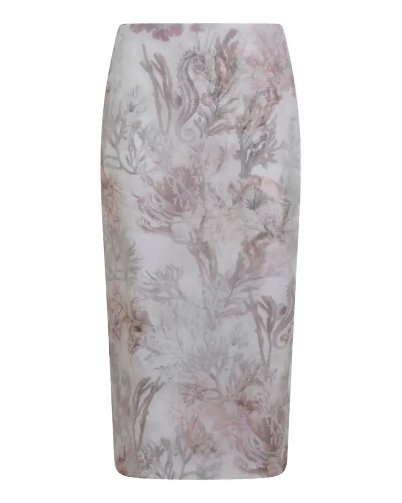 Max Mara floral-print skirt - Weiß Weiß