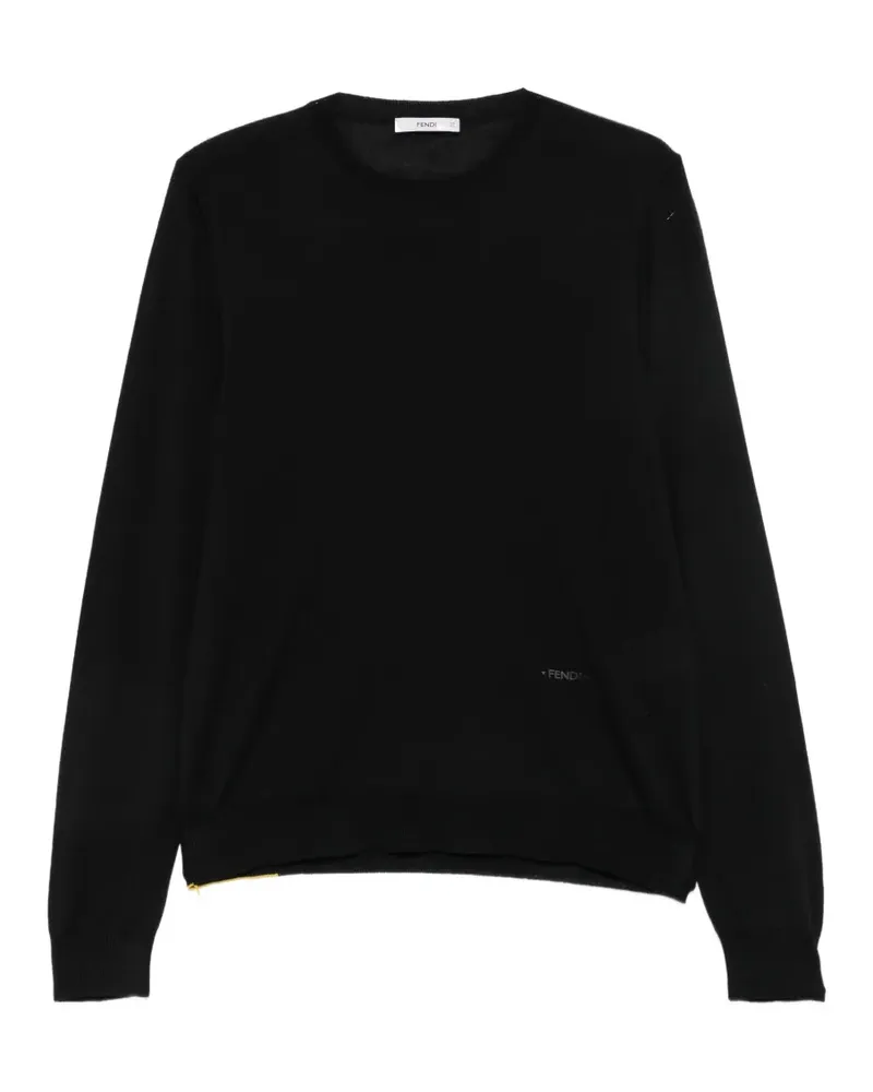Fendi Pullover mit Logo-Stickerei - Schwarz Schwarz