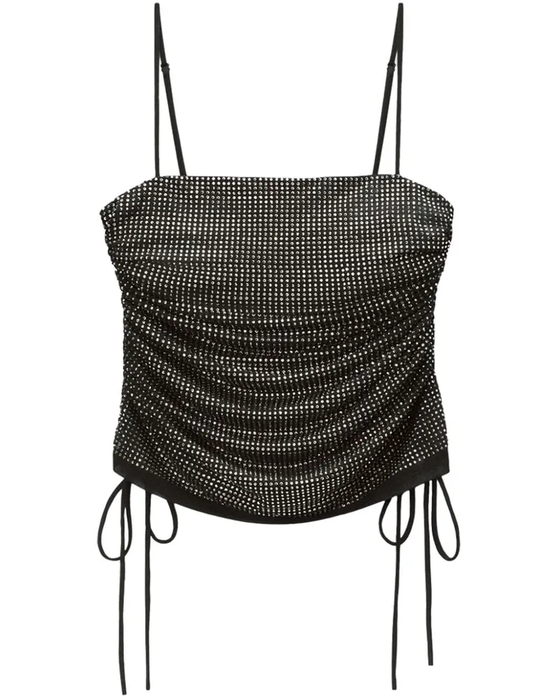Alexander Wang Bluse mit Kristallen - Schwarz Schwarz