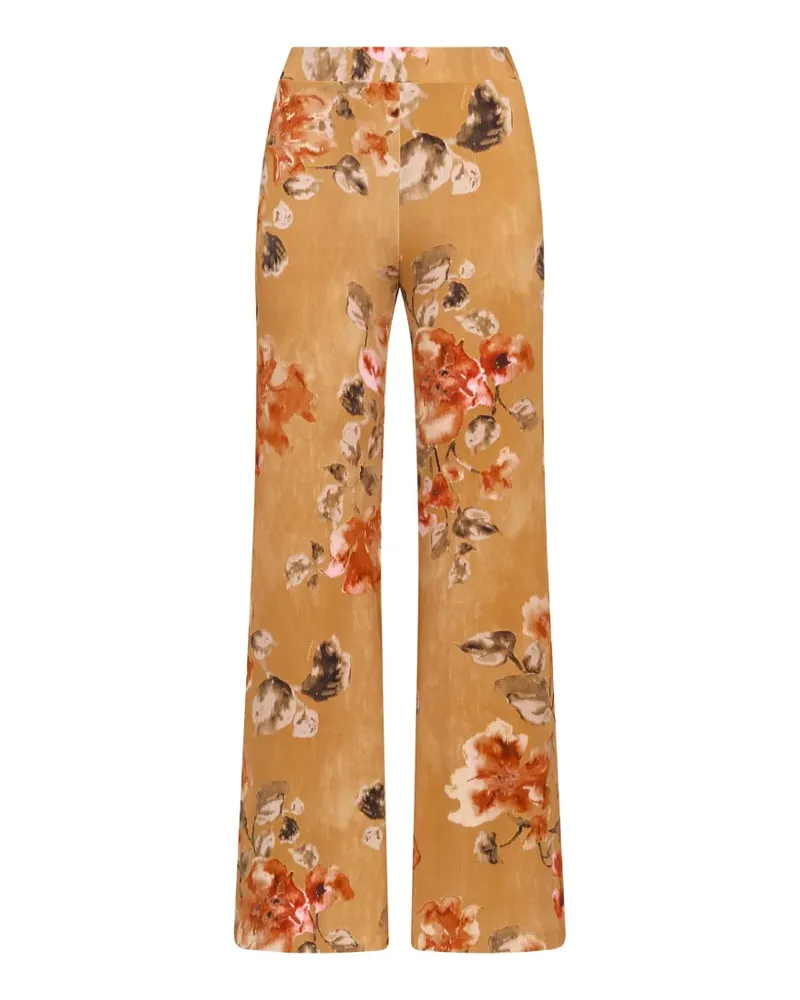 Maliparmi Frosted Blossom butterfly trousers - Gelb Gelb