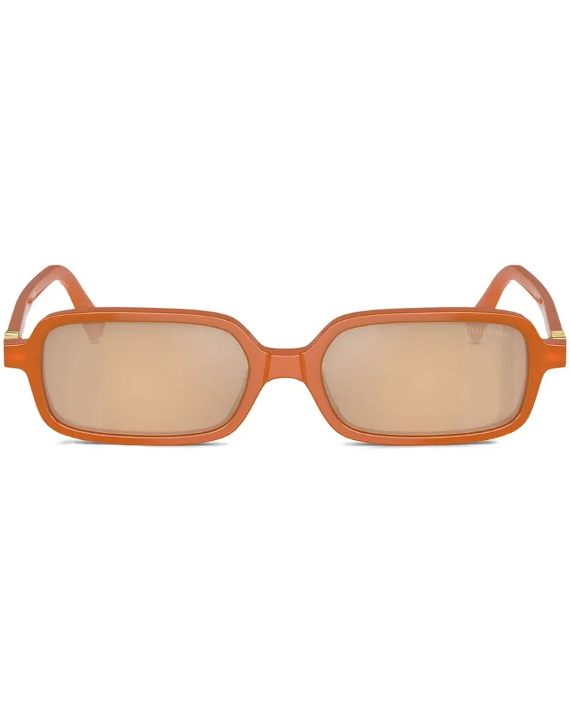 Miu Miu Sonnenbrille mit Logo - Orange Orange