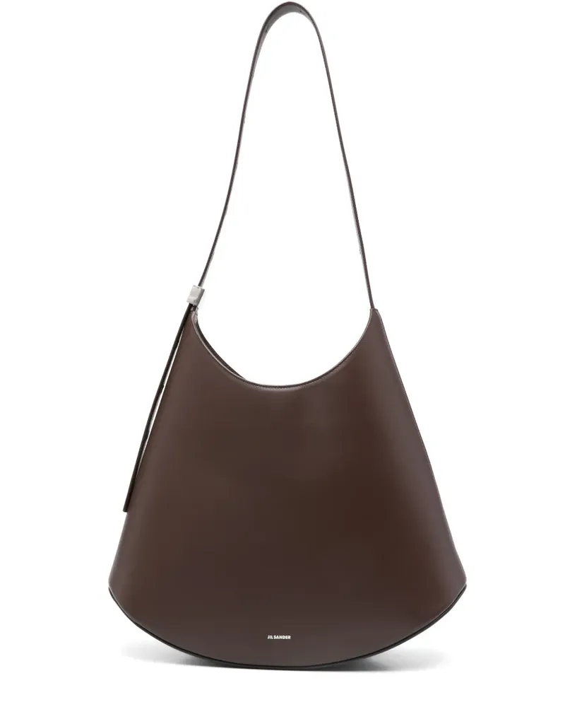 Jil Sander Mittelgroße Eldorado Schultertasche - Braun Braun