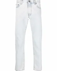 OFF-WHITE Slim-Fit-Jeans mit diagonalen Streifen Blau