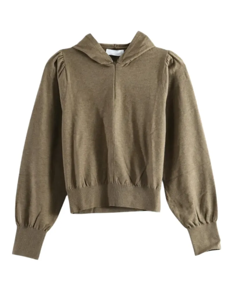 AMOMENTO Kapuzenjacke mit Puffärmeln - Grün Grün