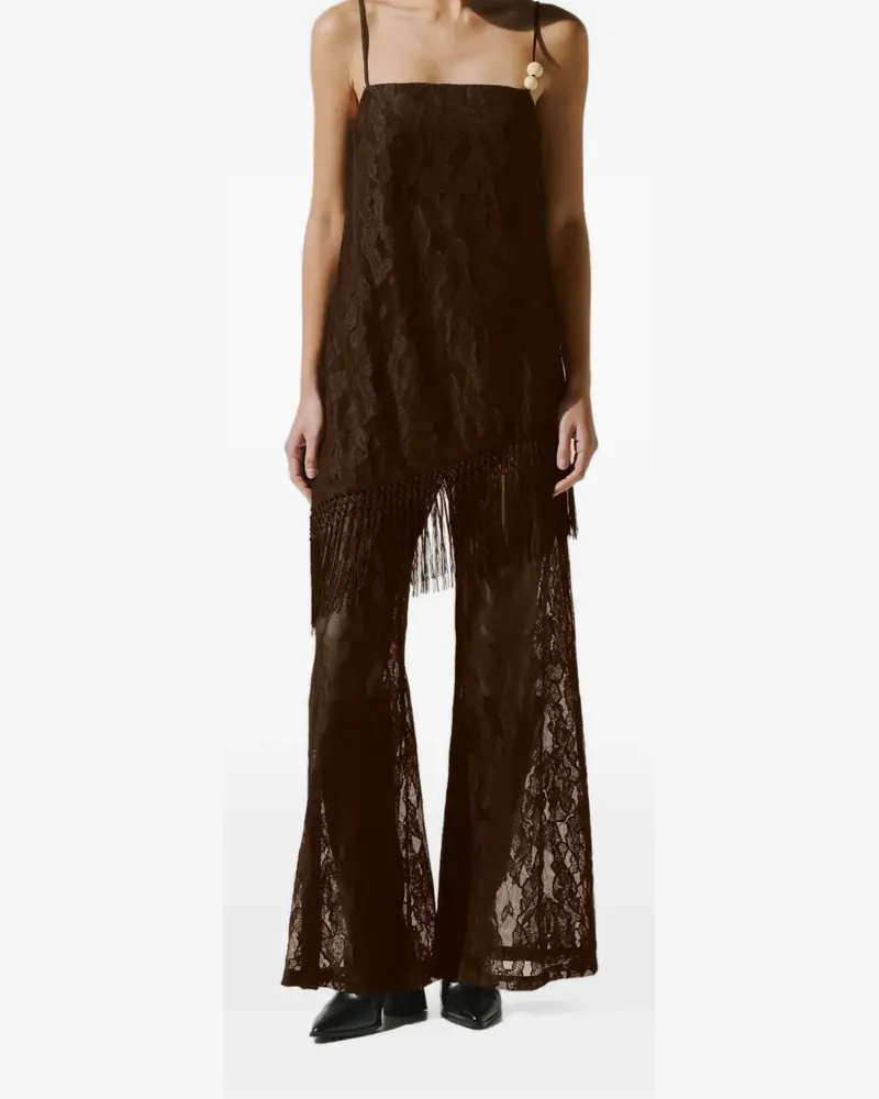 Baobab Collection Porto flared lace trousers - Braun Braun