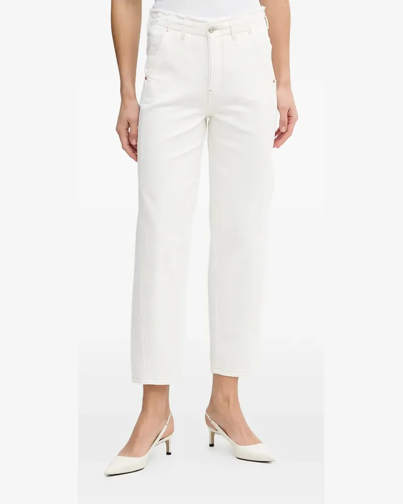 Oui  frayed jeans - Weiß Weiß