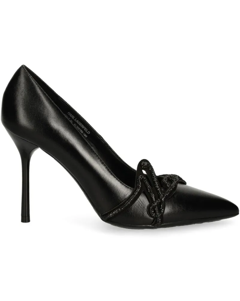 Karl Lagerfeld Pumps mit Logo-Applikation 100mm - Schwarz Schwarz