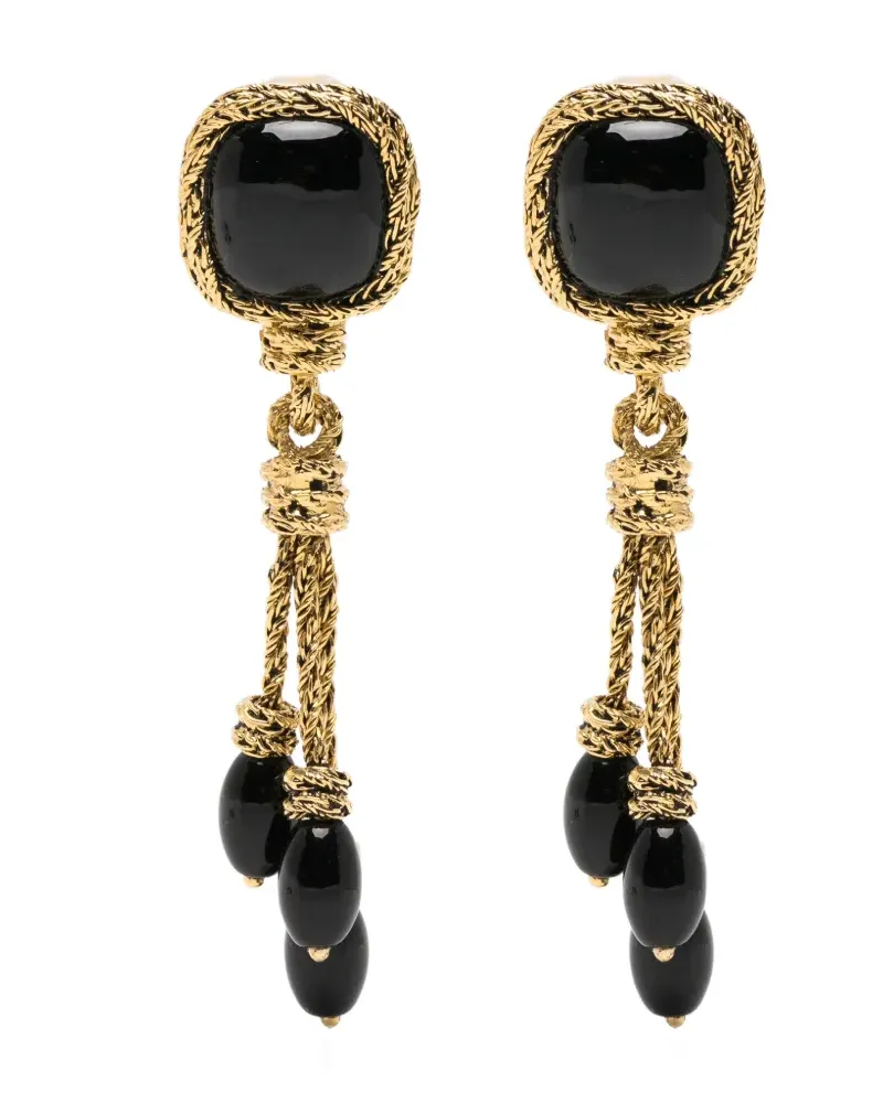 Aurélie Bidermann Miki onyx earrings - Gelb Gelb