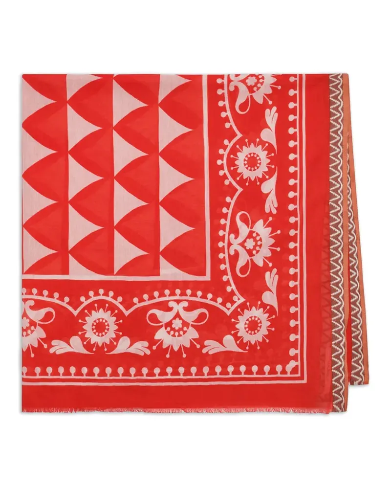 Maliparmi fringed printed scarf - Rot Rot