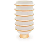 Orbit Urn Vase im Metallic-Look - Weiß