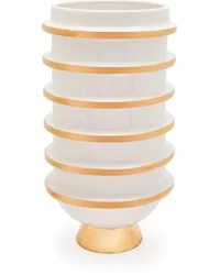 Jonathan Adler Orbit Urn Vase im Metallic-Look Weiß