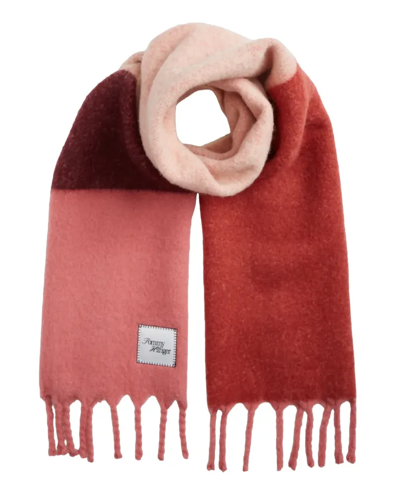 Tommy Hilfiger Schal in Colour-Block-Optik - Rosa Rosa