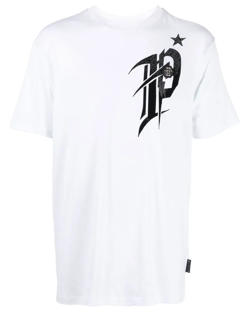 Philipp Plein T-Shirt mit Logo-Print - Weiß Weiß