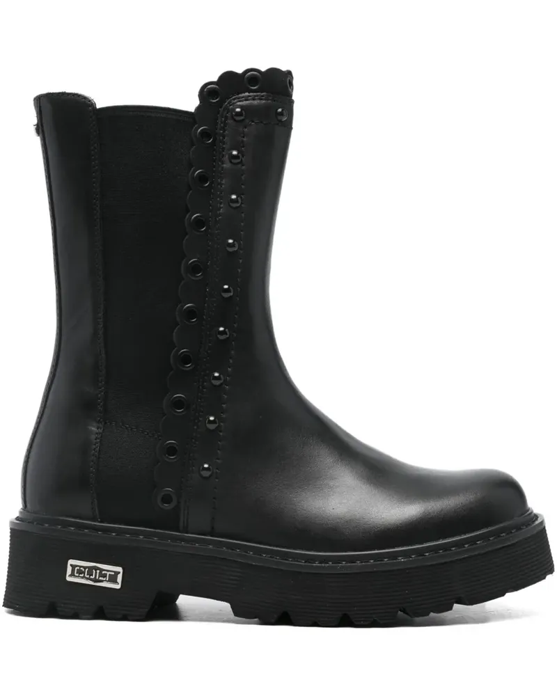 Cult Chelsea-Boots mit Wellensaum - Schwarz Schwarz