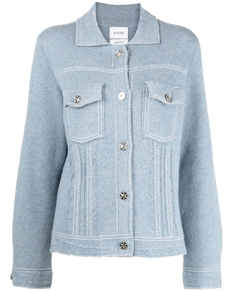Barrie Jacke mit Kontrastnähten - Blau Blau