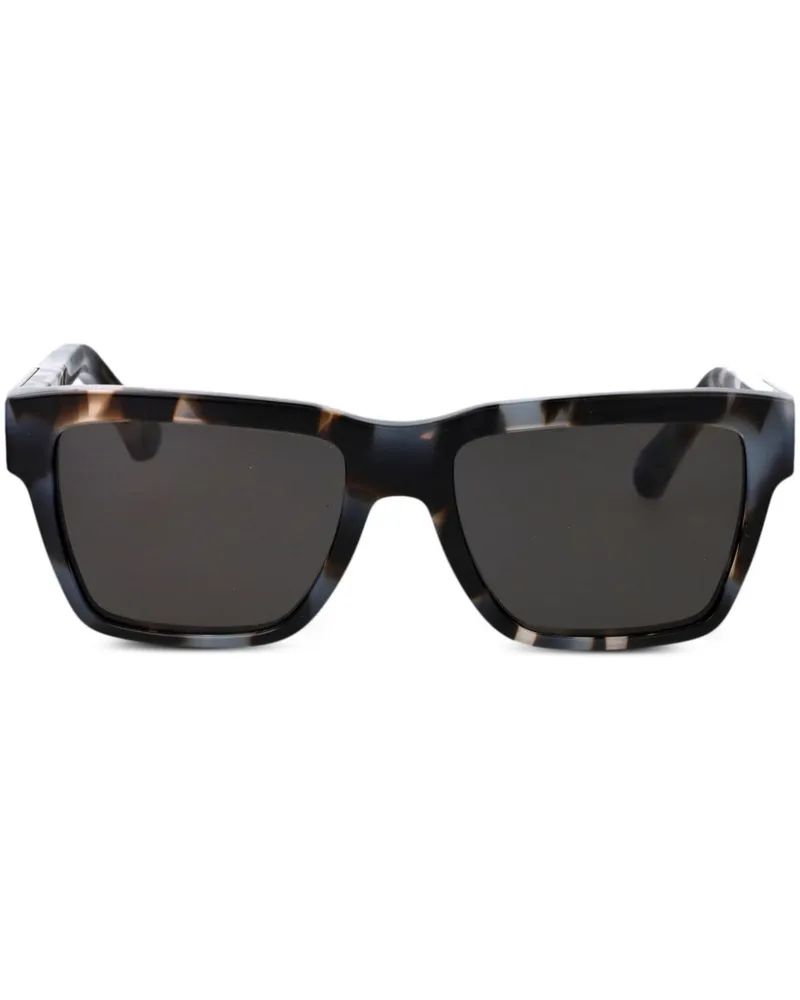Dolce & Gabbana Sonnenbrille mit Logo-Gravur - Schwarz Schwarz