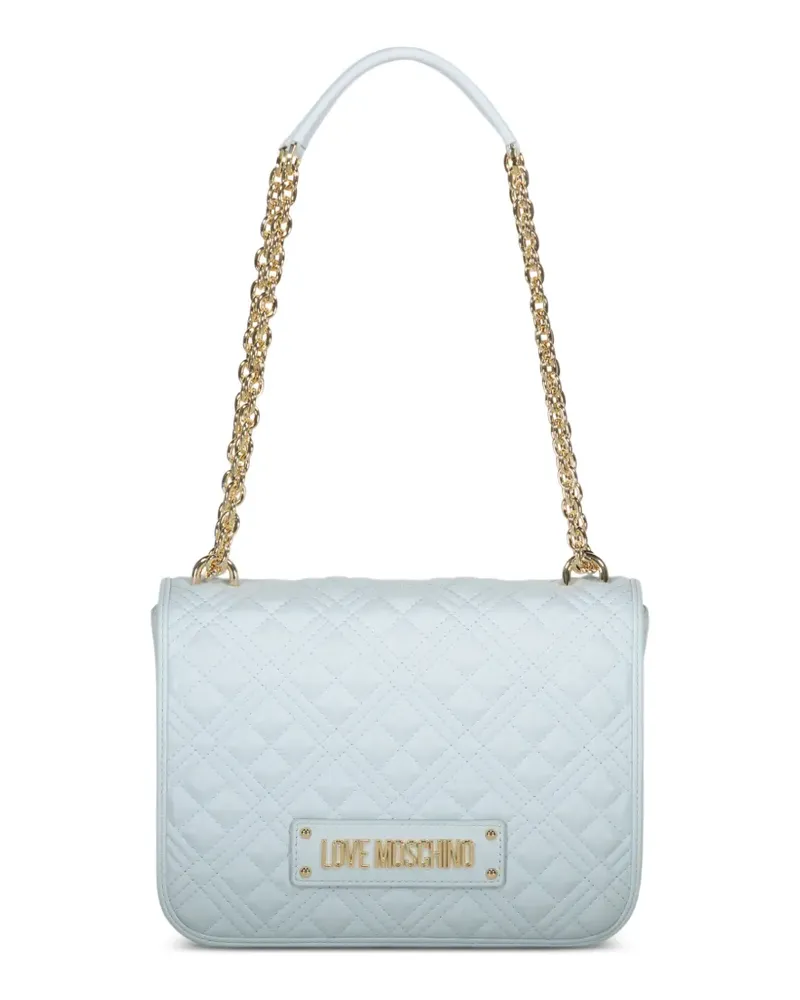 Moschino quilted chain shoulder bag - Blau Blau