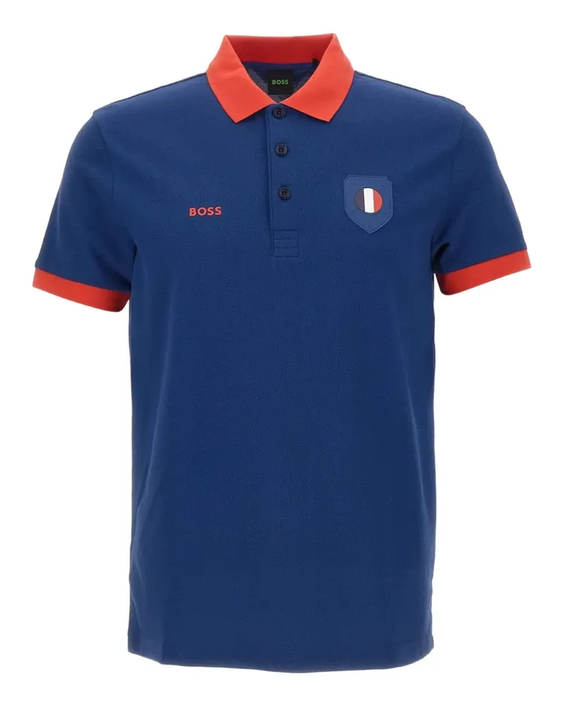 HUGO BOSS logo-detail polo shirt - Blau Blau