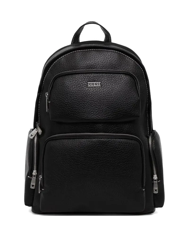 Guess Strukturierter Rucksack - Schwarz Schwarz