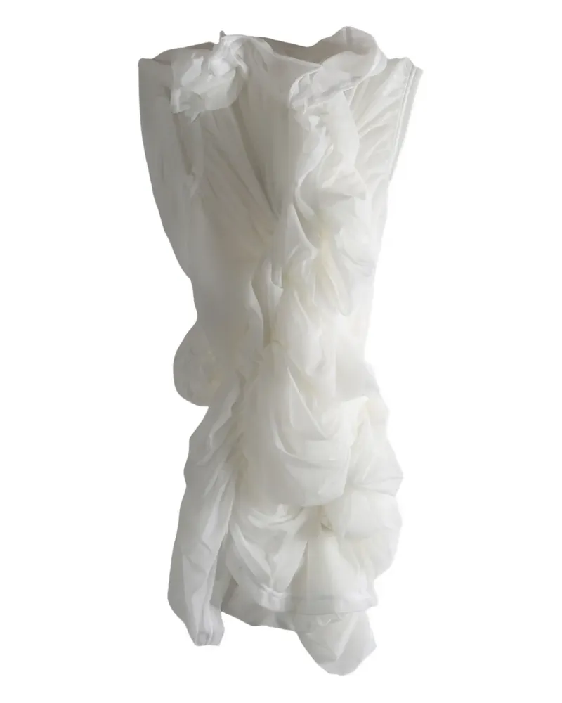 Comme des Garçons ruffled draped top - Weiß Weiß