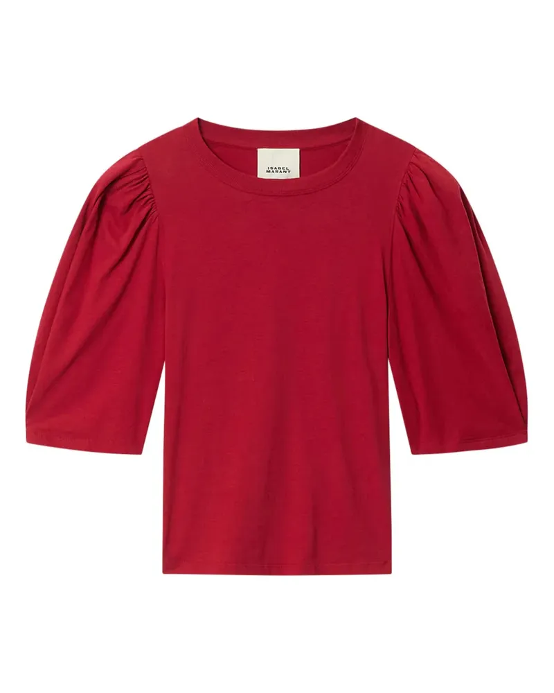 Isabel Marant Maelis Tee T-Shirt mit Puffärmeln - Rot Rot