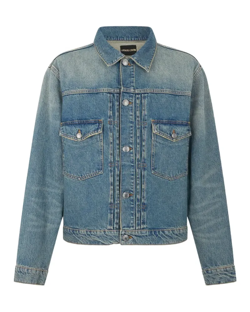 Roberto Cavalli faded-effect denim jacket - Blau Blau