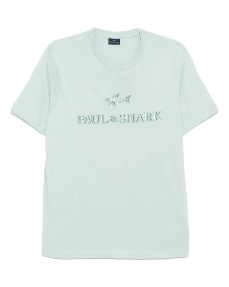 Paul & Shark T-Shirt mit Logo-Stickerei - Grün Grün