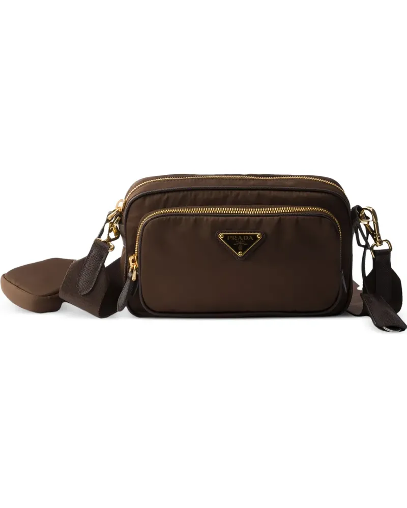 Prada Schultertasche aus Re-Nylon - Braun Braun