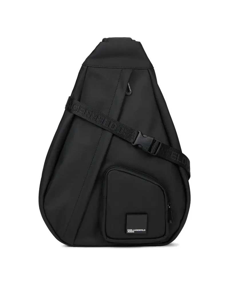 Karl Lagerfeld extra large Venture messenger bag - Schwarz Schwarz