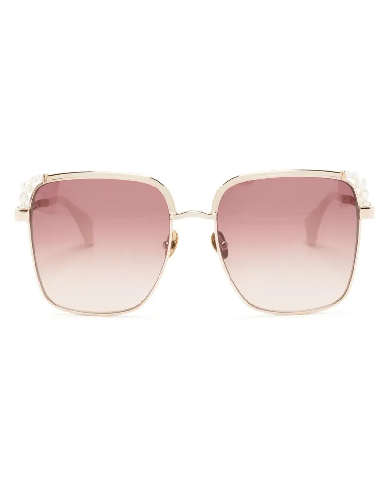 Vivienne Westwood Oversized-Sonnenbrille mit Perlendetail - Gold Gold