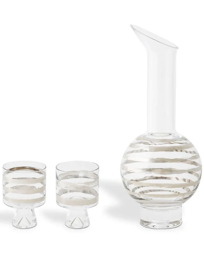 Tom Dixon Twenty Tank Water Set aus Glaskaraffe und Gläsern - Nude Nude