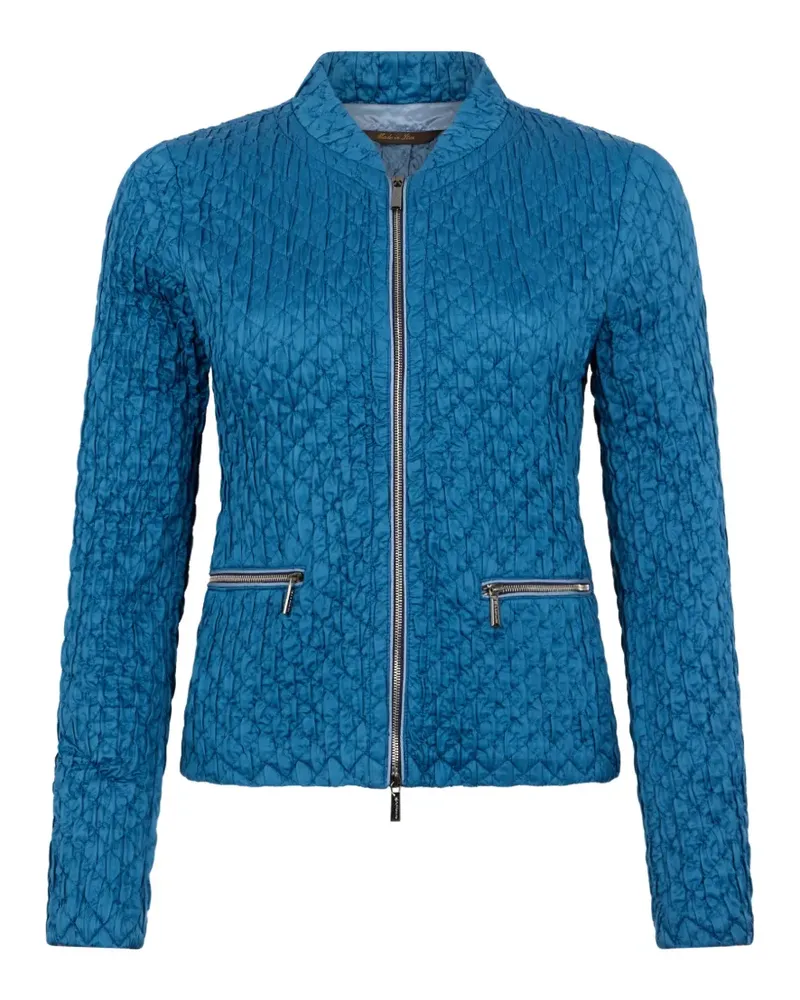 MOORER quilted zip-front jacket - Blau Blau