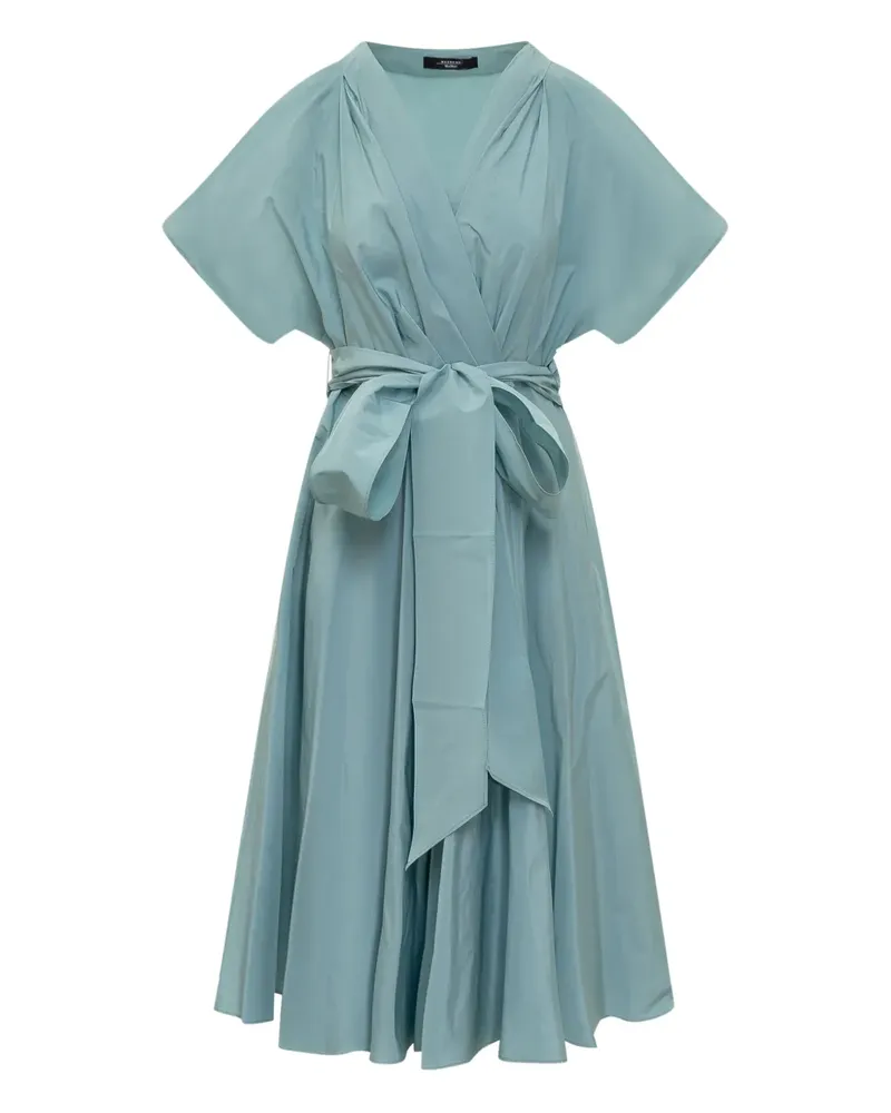 Max Mara Kleid mit V-Ausschnitt - Blau Blau