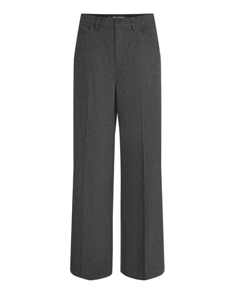 Karl Lagerfeld Flanellhose mit weitem Bein - Grau Grau
