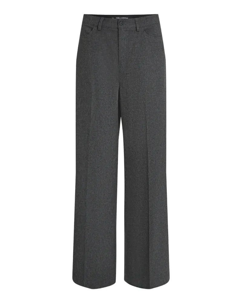 Karl Lagerfeld Flanellhose mit weitem Bein - Grau Grau