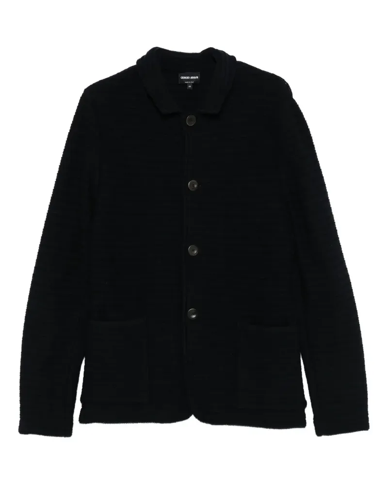 Giorgio Armani Hemdjacke mit Knopfleiste - Schwarz Schwarz