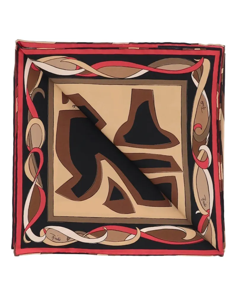 Emilio Pucci Seidenschal mit Print - Braun Braun