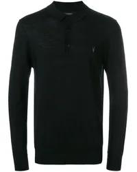 AllSaints Poloshirt mit langen Ärmeln Schwarz