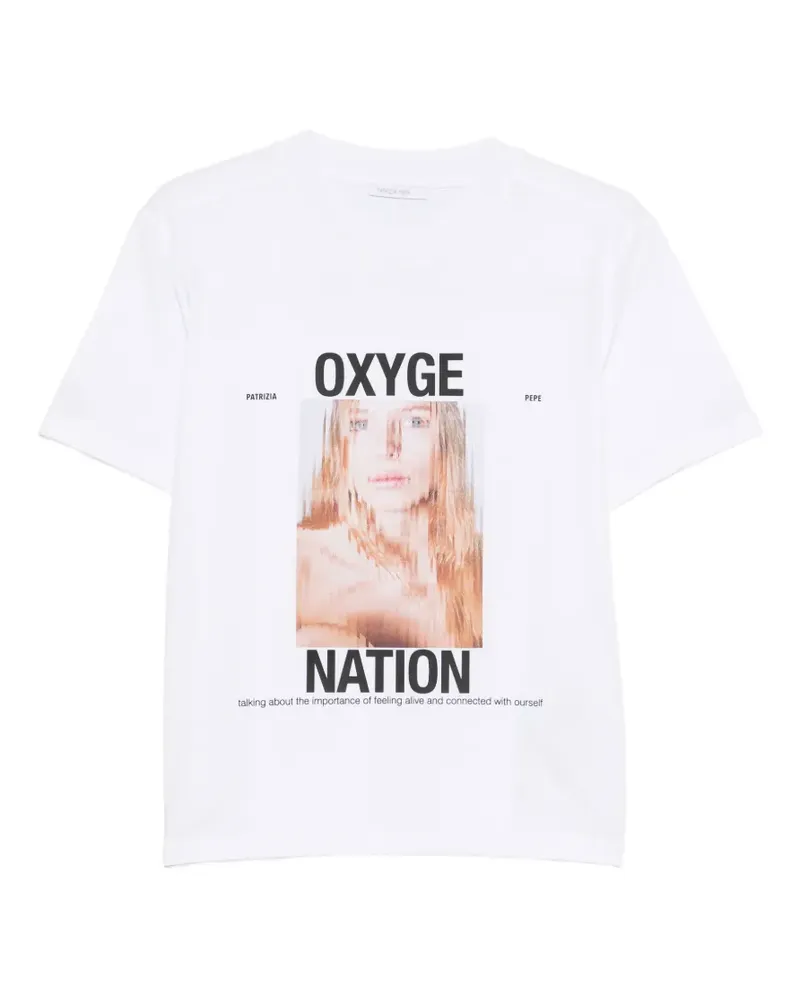 Patrizia Pepe graphic print T-shirt - Weiß Weiß