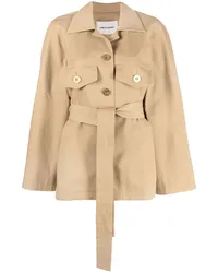 LOW CLASSIC Cropped-Trenchcoat Nude