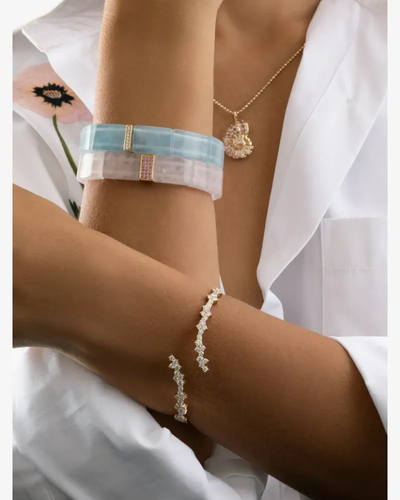 Sydney Evan aquamarine and diamond bracelet - Blau Blau